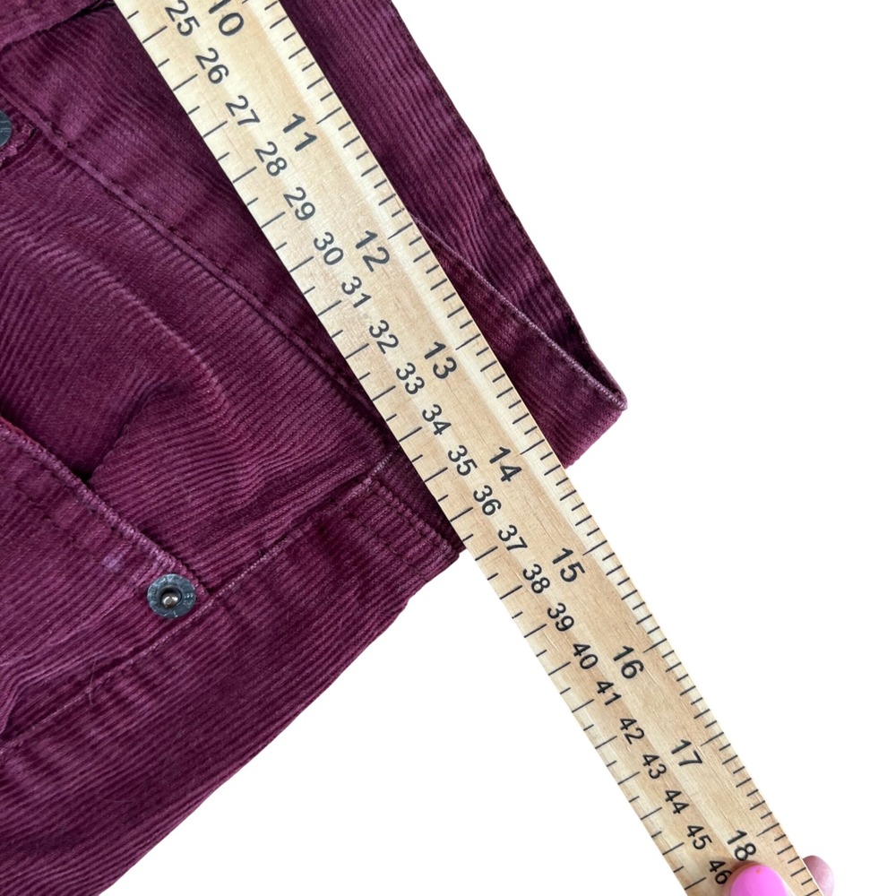 J.Crew Corduroy Pants Women Small 26 Burgundy‎ Stretch Skinny Leg Cotton - Picture 7 of 9